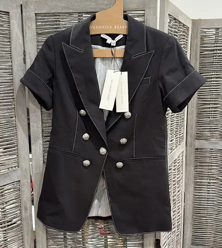 Veronica Beard NWT Hastings Dickey Short Sleeve Jacket Navy size 0