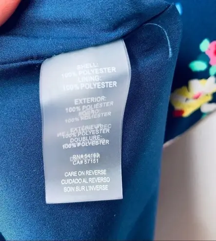 Karl Lagerfeld Navy Floral Ombré’ Sleeveless Dress Size 8