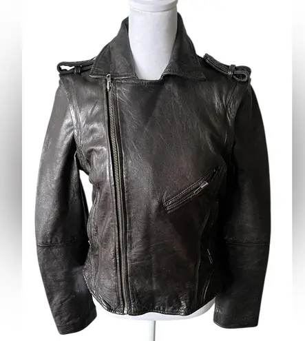 Zadig & Voltaire Black Leather convertible Biker Jacket