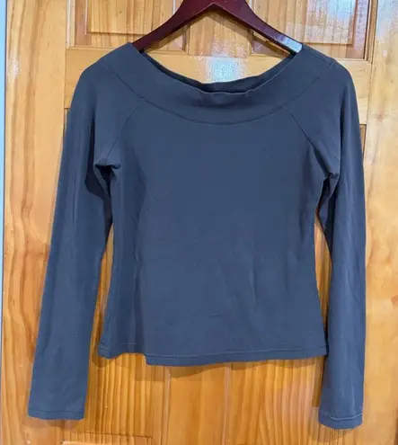 Ivan Grundahl Copenhagen Gray Cotton Stretch Long Sleeve Top Size S Minimalist