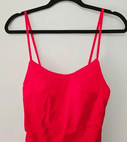 NWT Stacees Satin Red Mini Dress Ruched Sleeveless Women's Size 4