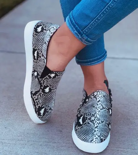 Soda Snake Print Slip On Sneaker 