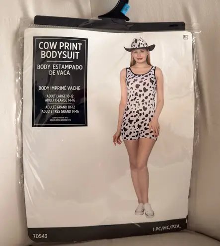 Party City Cow Print Bodysuit Adult Size L/XL Fun and Comfortable Costume
