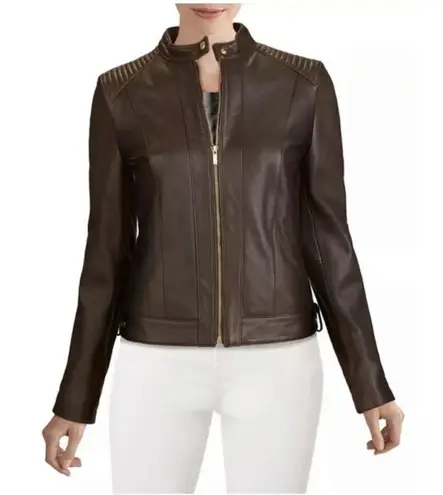 Cole haan women's lambskin leather jacket online