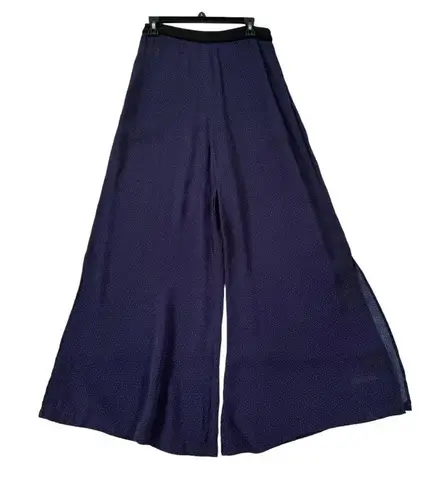 Cleobella High Waisted Wide Leg Palazzo Pants Navy Dot Size S