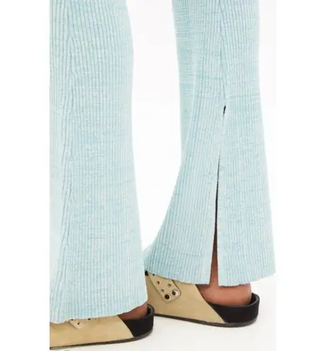 Le Ore Rimini Green Marled Ribbed Knit Stretchy Trousers Revolve Sustainable S