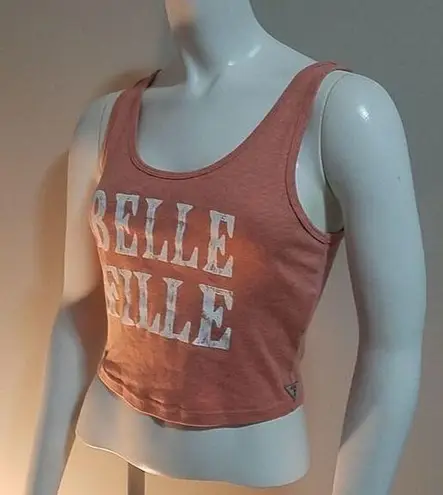 Guess  Belle Fille Pink Cropped Tank Top (Small)