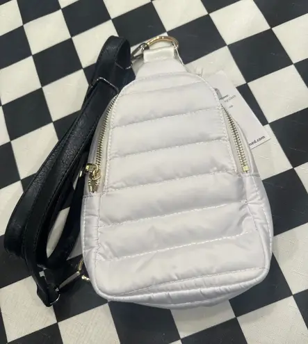 Ah dorned White Puffer Sling Puffy Bag Fanny Pack casual Crossbody Pouch NWT