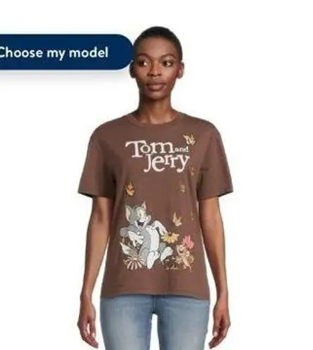 Hybrid Tom And Jerry Women's Short Sleeve Graphic T-Shirt Tee X-Large