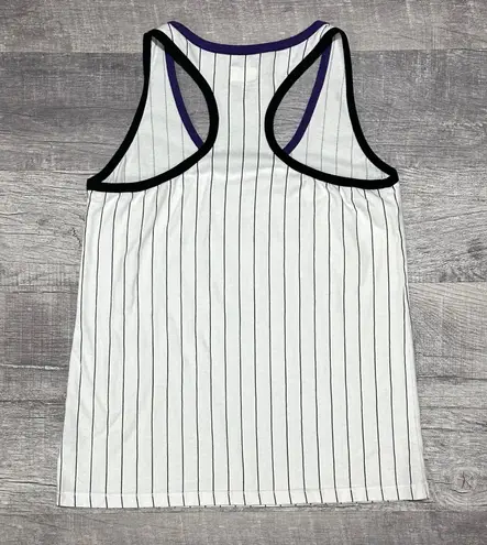 5th & Ocean Colorado Rockies Racerback Tank Top Juniors M White Cotton MLB