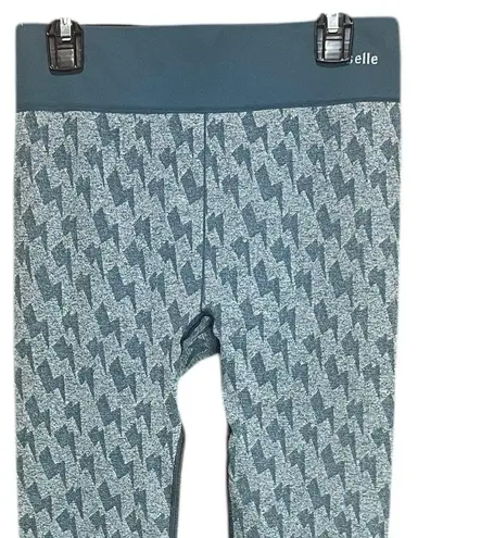 Elle Oiselle Bolt Run Seamless Teal Leggings Size Small