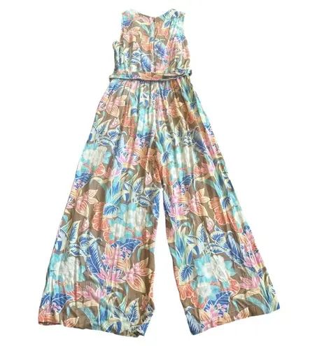 J. McLaughlin Rebekka Floral Print Jumpsuit Sleeveless Stretch Size Medium NWOT