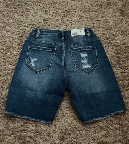 Encore jeans Medium Wash Distresed Bermuda Shorts