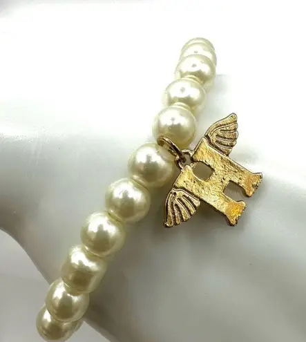 Faux pearl H monogram bracelet