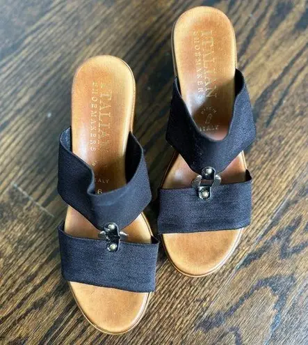 Italian Shoemakers Black Sandals Comfortable and Stylish