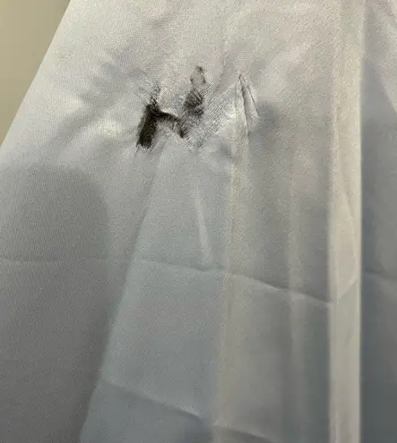 Mac Duggal FLAWED NWT Powder Blue One Shoulder A-Line Feather Gown Size 8 $598