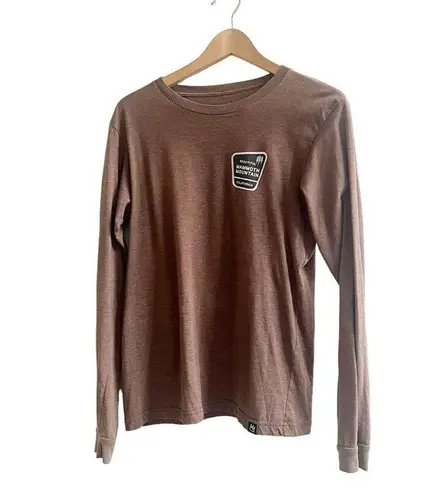 Mammoth Mountain Longsleeve Women Size M Map Logo Design Wool Blend Crew Brown Size M
