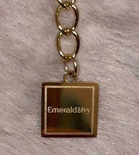 Emerald XO Ivy Savage Queen Affirmation Necklace 18K Triple Plated (Brand New) Gold