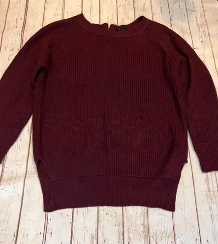 Burgundy / Wine Knit High Low Sweater Size Medium Red