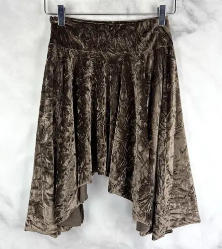 Silence + Noise  Willa Crushed Velvet Asymmetric Hem Circle Skater Skirt Y2K XS - Image 6