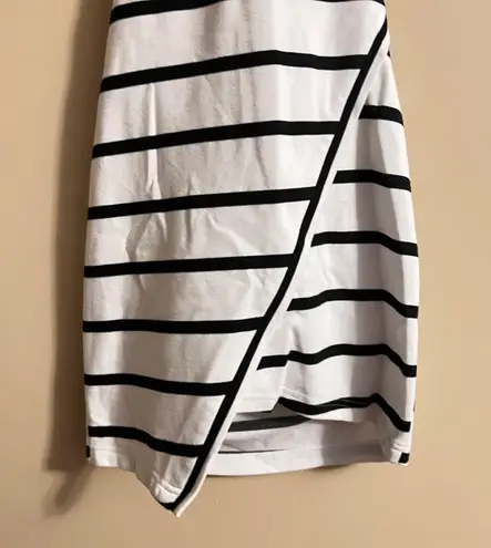 WYLDR White & Black Striped Cut Out Mini Dress