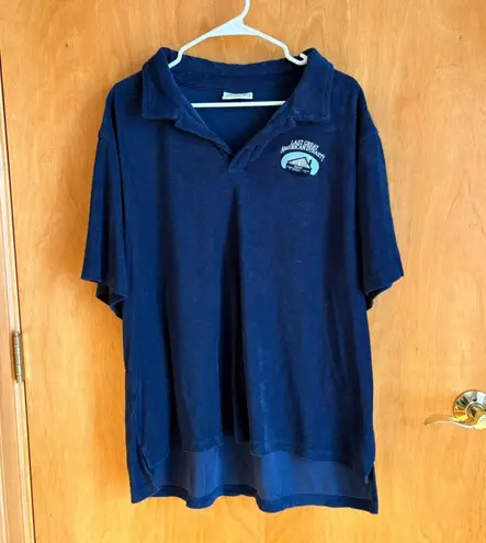 Taylor Swift 3XL Navy Blue Terry Cloth Polo Shirt Last Great American Dynasty