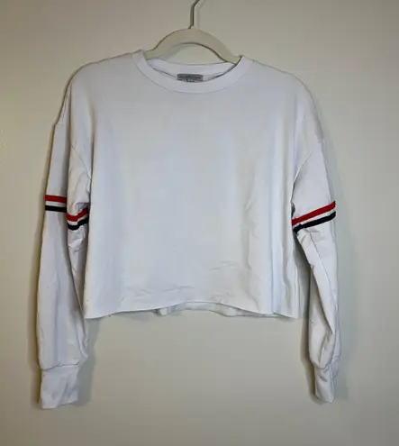 Charlotte Russe White Long Sleeved Crop Top