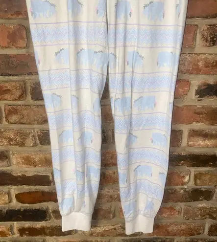 Disney  Winnie The Pooh Eeyore Pink Blue Knit Pajama Pants Women's Size Small