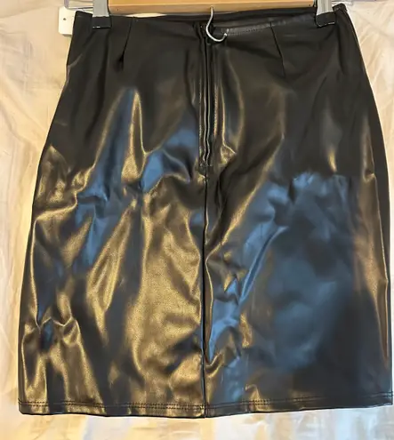 Windsor Black Leather Mini Skirt