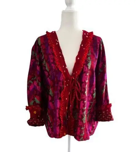 HOLI BY DOLORES BARREIR0 Light Jacket in Size Medium Red