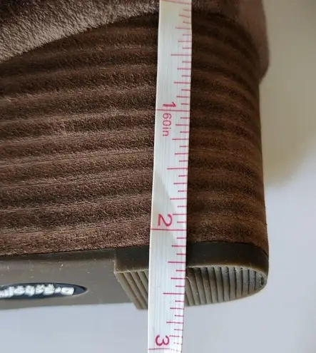 Dr. Scholls Dakota Stucco Suede Lace Up Wedge Booties Size 8