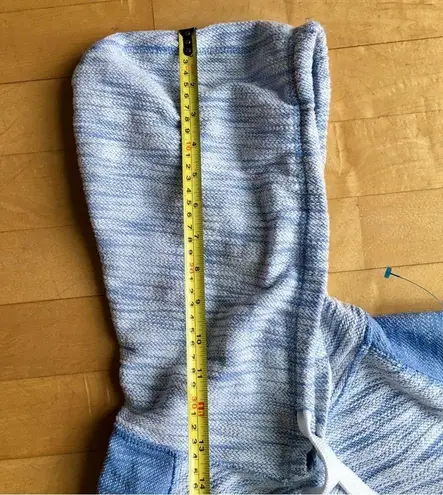 Free Planet Two-Toned Pullover Hoodie Tunic, Blue, Size M