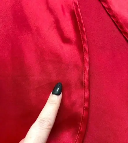 Frederick's of Hollywood Frederickās of Hollywood Red Satin Heart Print Babydoll Slip M