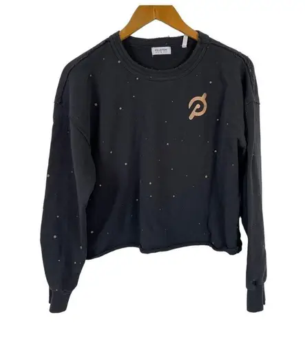 Peloton Women's Small Shine Crewneck Black Pullover Cycling Performance Apparel