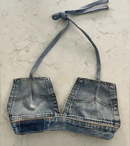 New! EB Denim x Levi’s Pocket Cropped Top Sz Small / Medium Blue