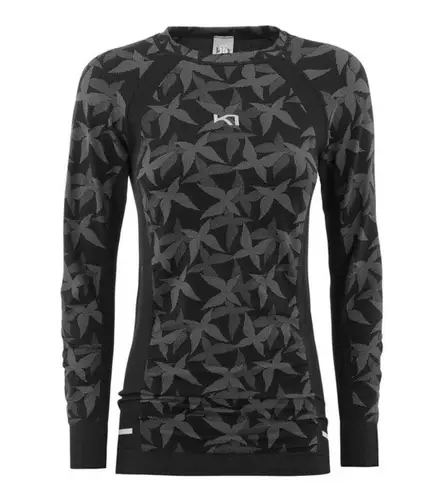 NWT Kari Traa Butterfly Long Sleeve Outdoor Baselayer Top Shirt Black L / XL Size L