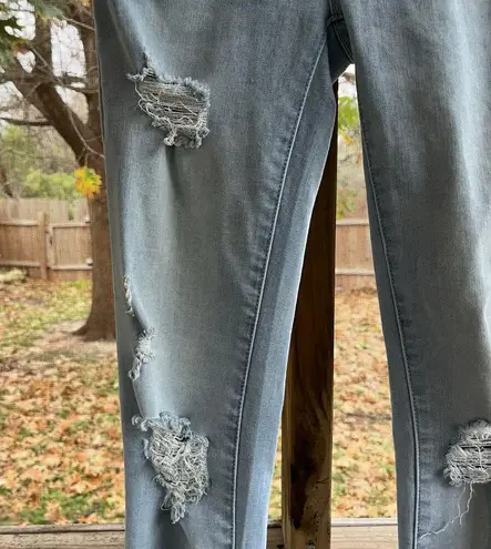 Blanqi Denim Distressed Skinny Maternity Jeans Light Wash Size 2 Blue