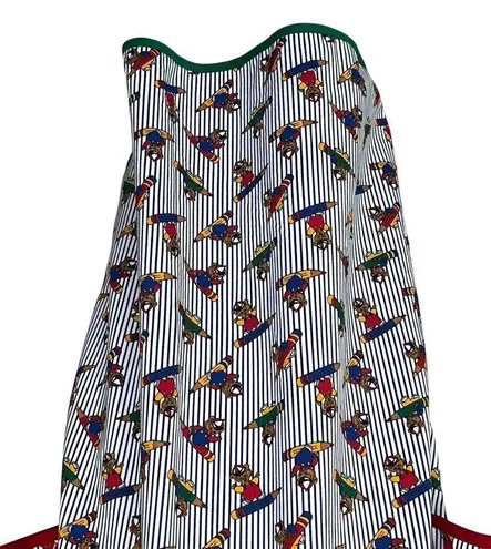 Vintage 90s Avon Christmas Pajama Dress Women’s Size M/L Teddy Bear Pencil Print Red Size L