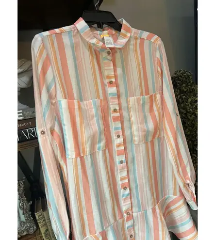 Agua Bendita x REVOLVE Crystal Dress Multi Striped Womens Size Small