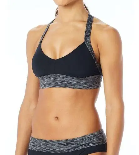 Tyr. Isla Top Sonoma Sports Bra Bikini Swim Top Black Gray Racerback XS