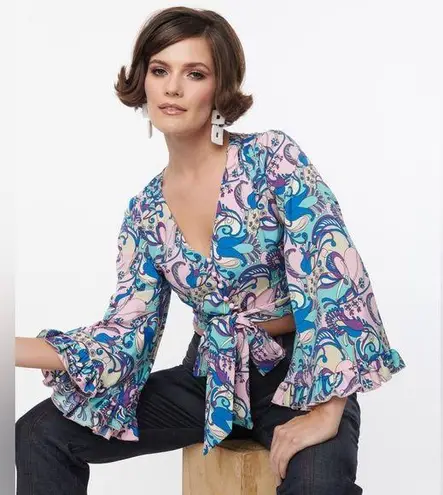 Unique Vintage Smak Parlour Retro-Inspired Crop Top - NEW - Size 1x