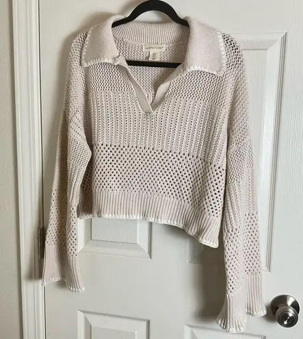 Happily Grey Woman’s Cream Knit Sweater V