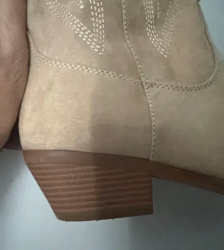 Only Cream Color Cowboy Boots,  Worn Once