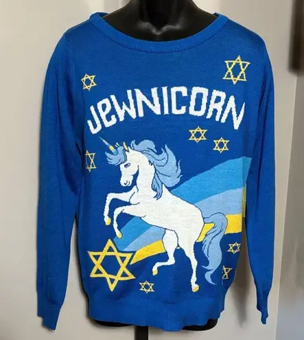 Tipsy Elves NEW Jewnicorn Women’s Medium Ugly Christmas Sweater
