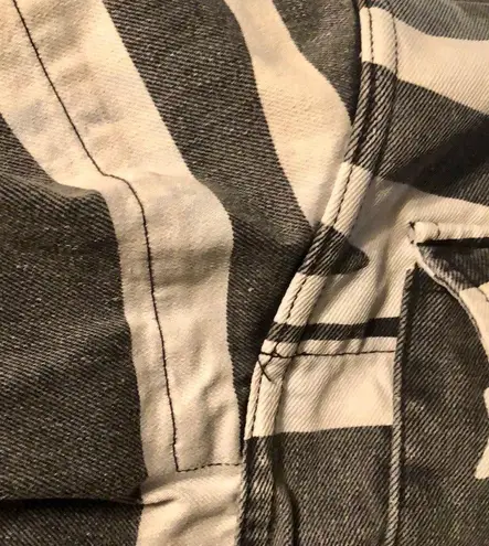 IRO Ourlandos Zebra Print Heavy Canvas Oversized Utility Coat Jacket sz L FR44