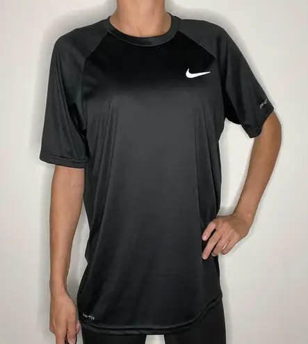 Nike Dri-Fit Swim Hydroguard Black Shirt Size S