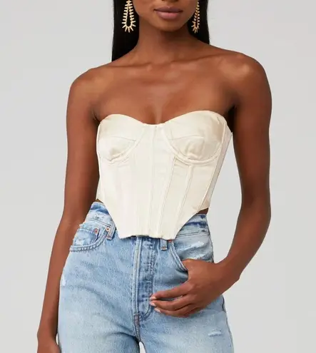 Bardot NWT Eva Bustier in Champagne