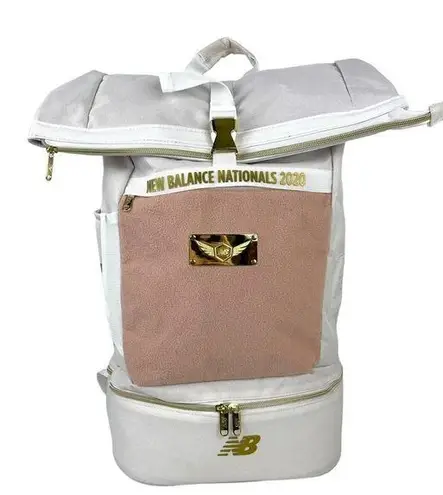 New Balance 2020 NBNI  Nationals Indoor Championship Backpack Bag Pink Gold White