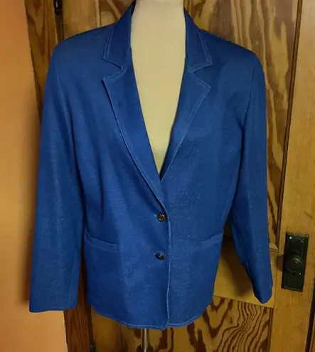 Vintage 70s polyester denim vibes blazer Blue Size L