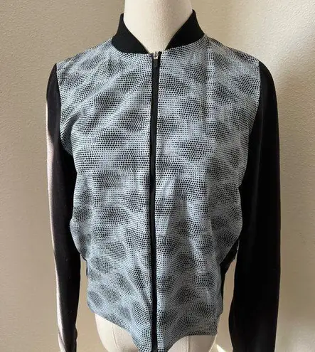EUC Rapha + Liberty of London Two Tone Bomber Jacket Women M Windproof Jersey Black Size M